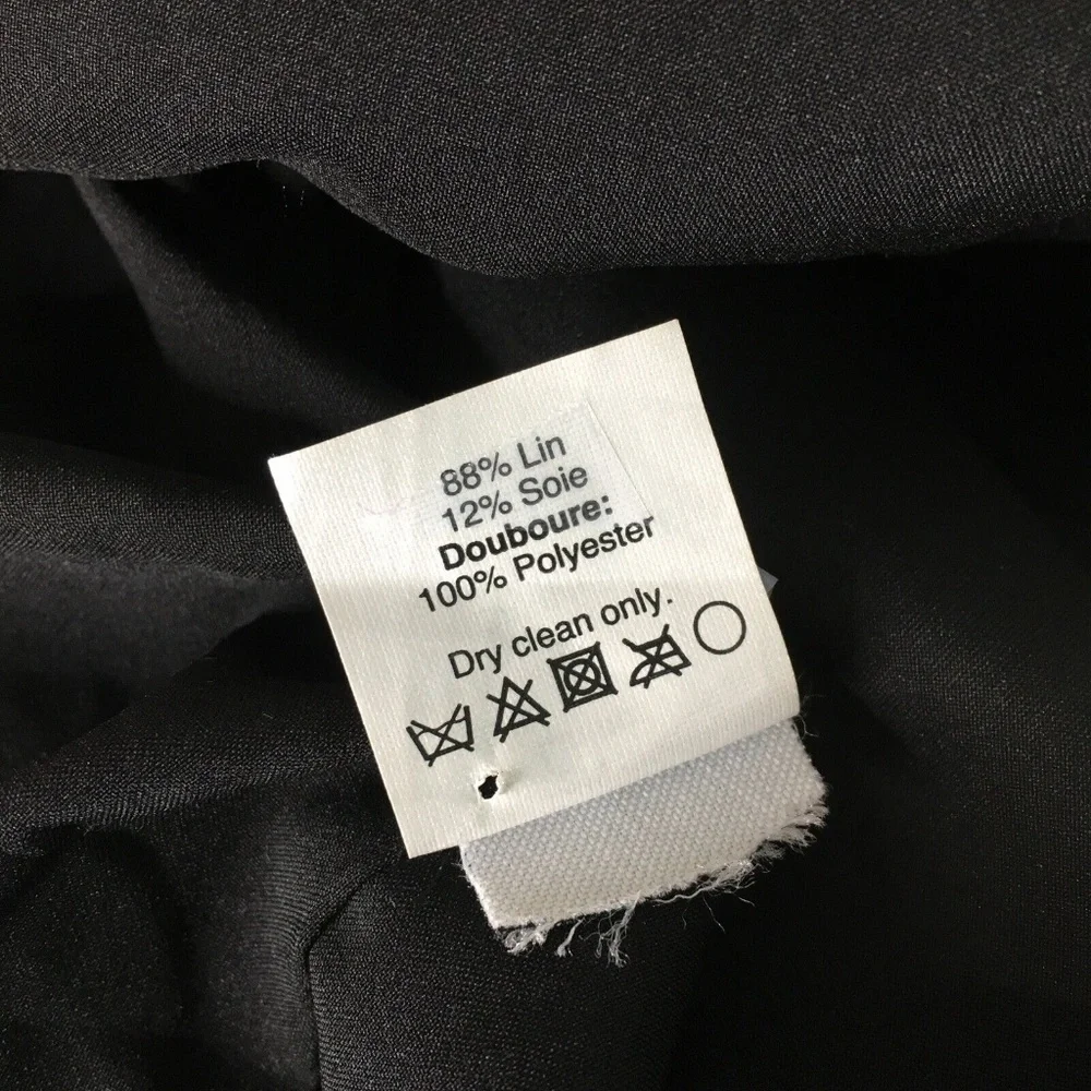 MADEWELL Linen & Silk Blend Striped Pleated Skirt Brown & Black Stripe Size 0 - Picture 12 of 13